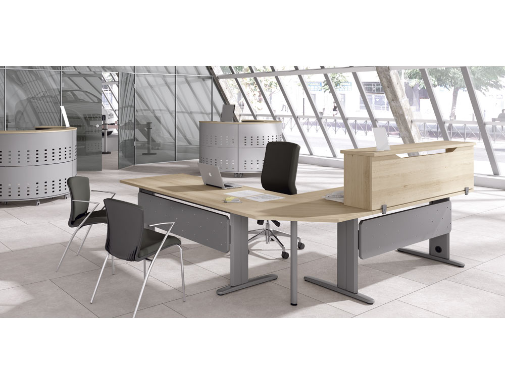 APOIO DE SECRETARIA ROCADA VALIDO PARA MESAS WORK METAL EXECUTIVE 180X30X40 CM ACABAMENTO AW04 BRANCO/BRANCO
