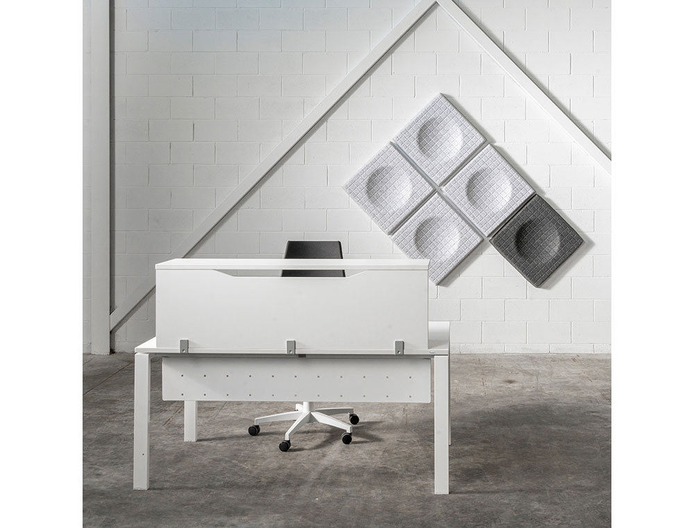 APOIO DE SECRETARIA ROCADA VALIDO PARA MESAS WORK METAL EXECUTIVE 180X30X40 CM ACABAMENTO AW04 BRANCO/BRANCO