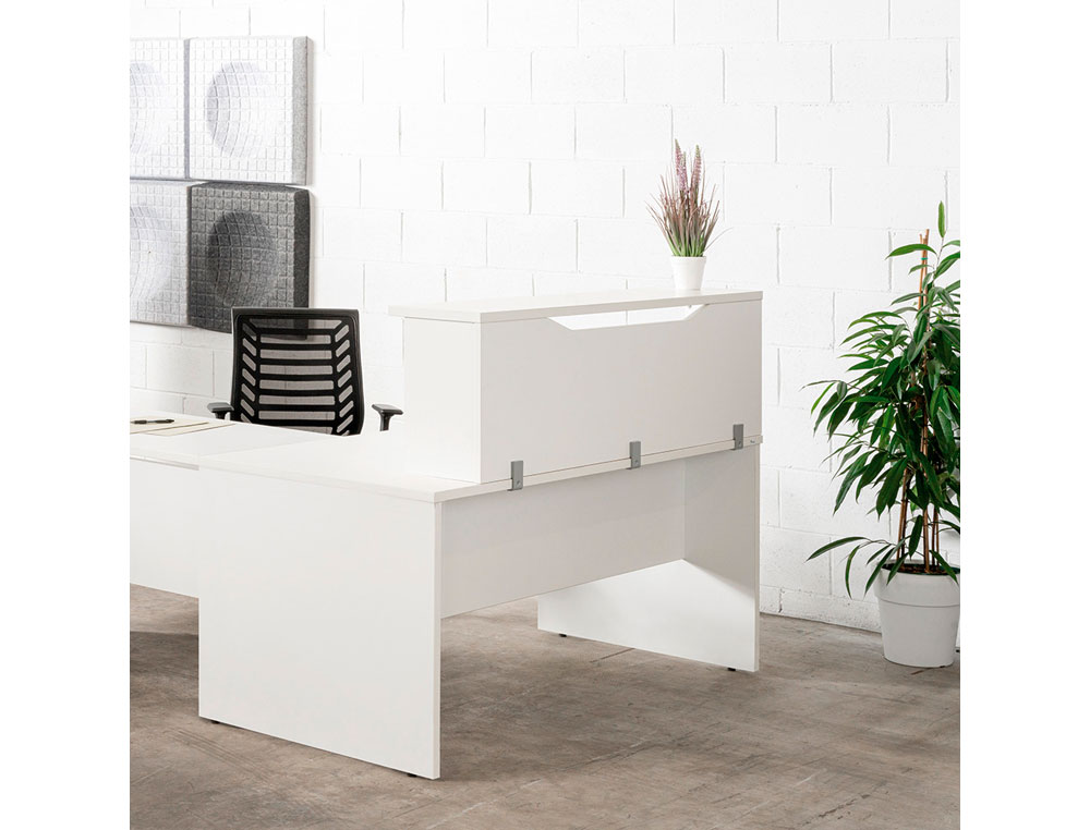 APOIO DE SECRETARIA ROCADA VALIDO PARA MESAS WORK METAL EXECUTIVE 180X30X40 CM ACABAMENTO AW04 BRANCO/BRANCO
