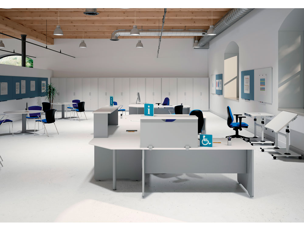 APOIO DE SECRETARIA ROCADA VALIDO PARA MESAS WORK METAL EXECUTIVE 200X30X40 CM ACABAMENTO AW04 BRANCO/BRANCO