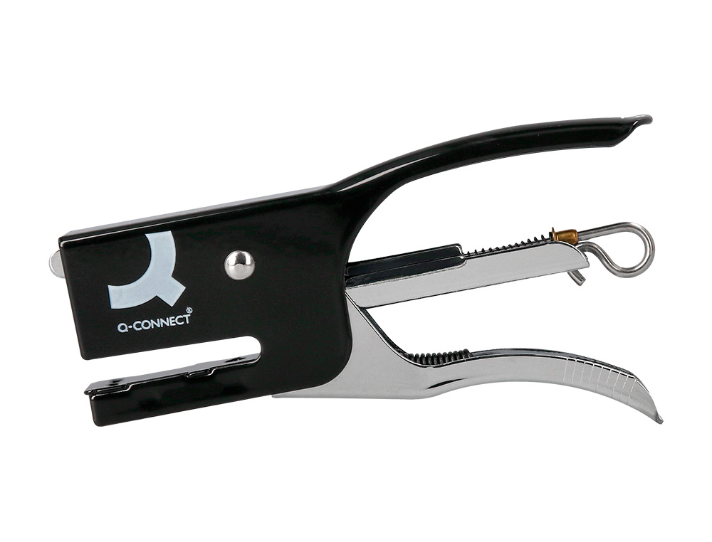 AGRAFADOR Q-CONNECT DE ALICATE CAPACIDADE 12 FOLHAS USA AGRAFES NUMERO 10 METALICO COR PRETO