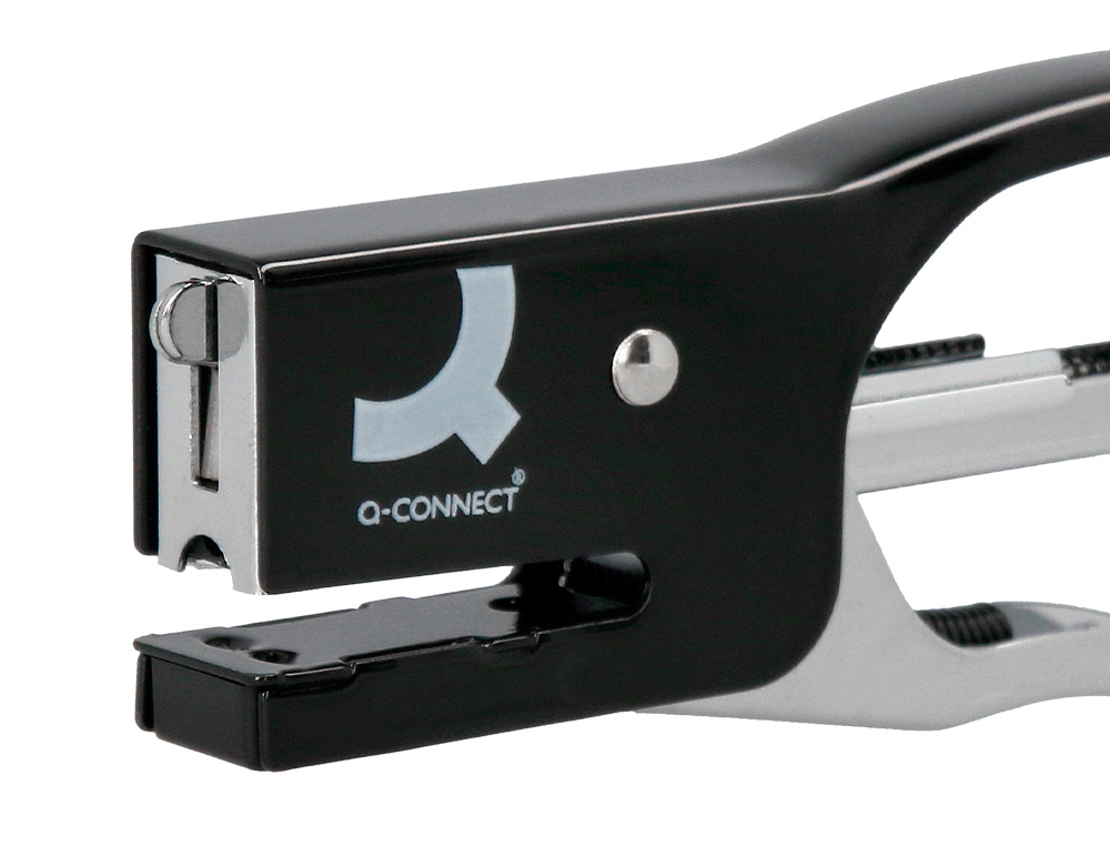 AGRAFADOR Q-CONNECT DE ALICATE CAPACIDADE 12 FOLHAS USA AGRAFES NUMERO 10 METALICO COR PRETO