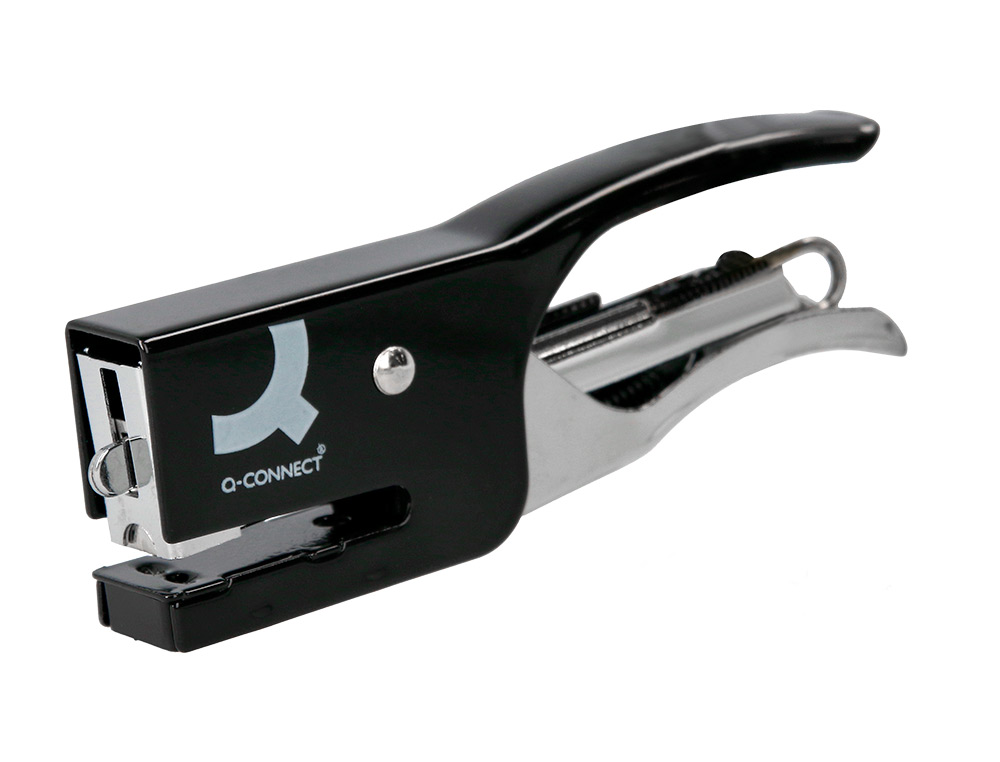 AGRAFADOR Q-CONNECT DE ALICATE CAPACIDADE 12 FOLHAS USA AGRAFES NUMERO 10 METALICO COR PRETO