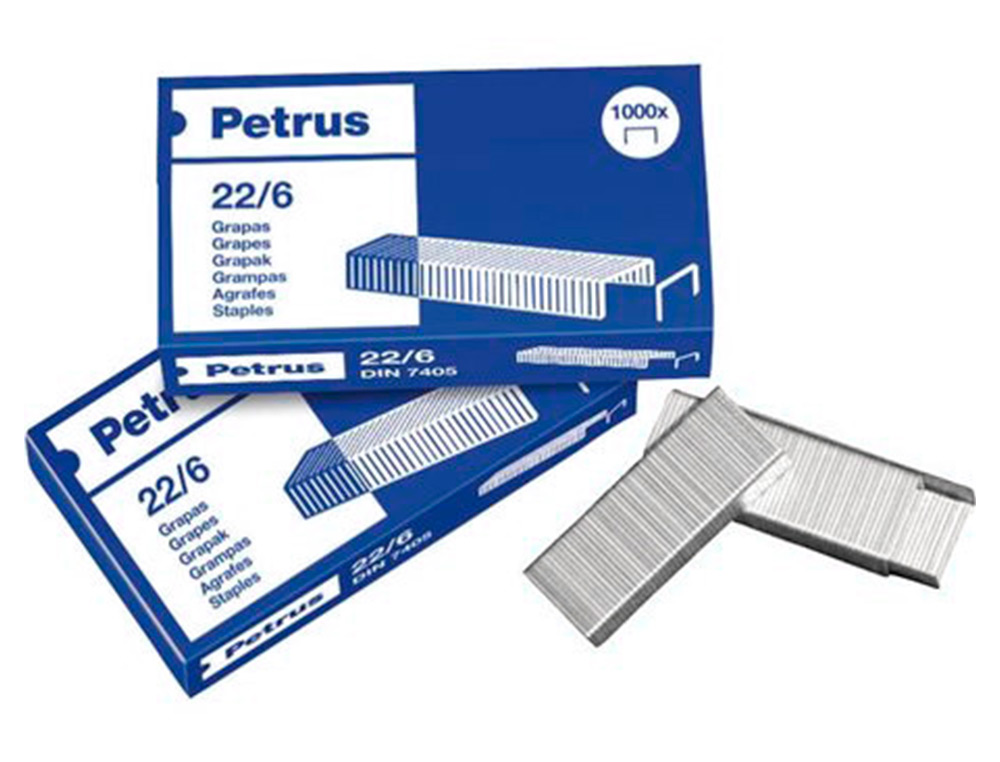 AGRAFES PETRUS GALVANIZADA 22/6 CAIXA 1000 UNIDADES