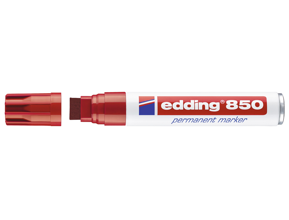 MARCADOR EDDING PERMANENTE 850 VERMELHO PONTA BISELADA 5-15 MM RECARREGAVEL