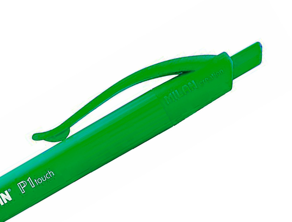 ESFEROGRAFICA MILAN P1 RETRATIL 1 MM TOUCH VERDE