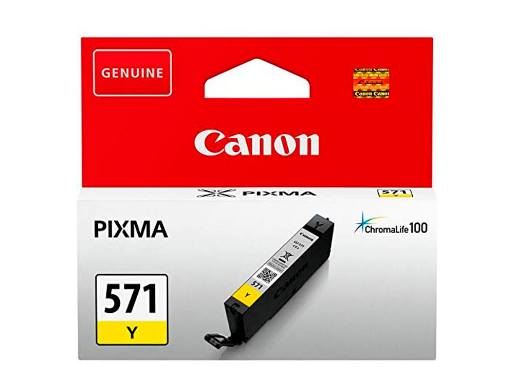 TINTEIRO CANON CLI 571 PIXMA TS5051 / TS6050 / TS8051 / TS9050 / AMARELO 161 PAGINAS