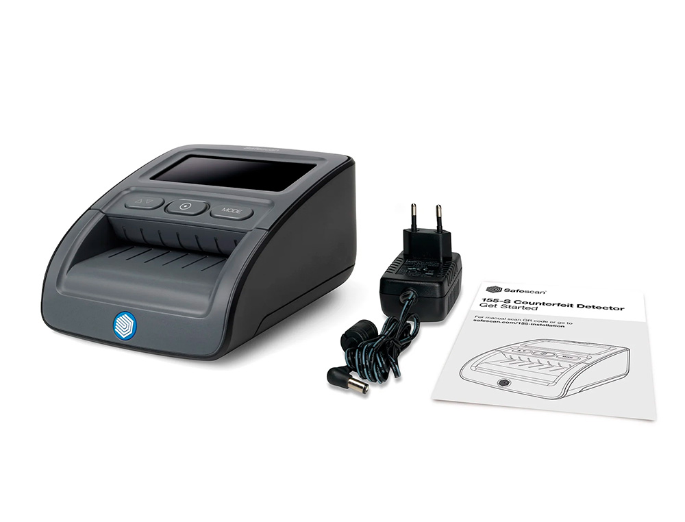 DETETOR E CONTADOR DE NOTAS FALSAS SAFESCAN 155-S 7 PONTOS DE VERIFICACAO ATUALIZAVEL POR USB OU CARTAO SD
