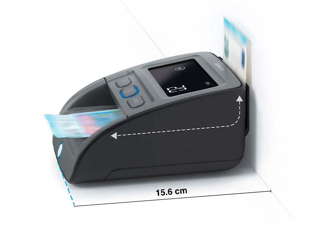 DETETOR E CONTADOR DE NOTAS FALSAS SAFESCAN 155-S 7 PONTOS DE VERIFICACAO ATUALIZAVEL POR USB OU CARTAO SD