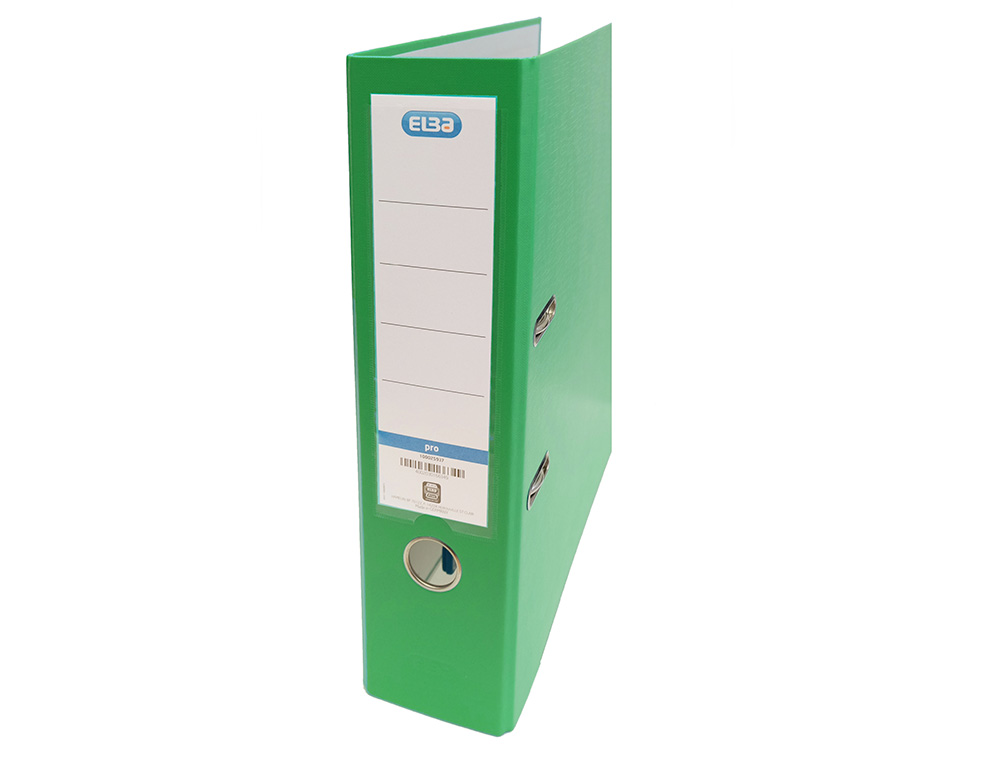 PASTA DE ALAVANCA ELBA CARTAO FORRADO PVC COM RADO TOP FOLIO LOMBADA 80 MM VERDE
