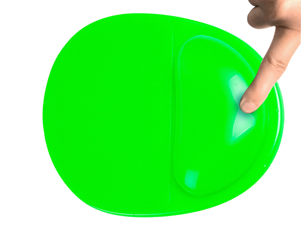 TAPETE PARA RATO Q-CONNECT COM APOIO DE PULSOS DE GEL E PVC COR VERDE