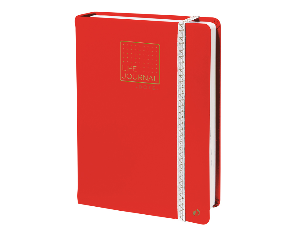 CADERNO QUO VADIS LIFE JOURNAL INFINITE DOTS PONTOS 15X21 CM 224 FOLHAS CAPA VERMELHO