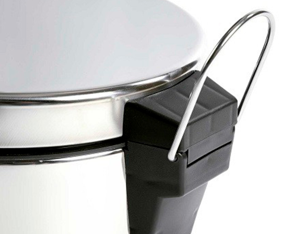CESTO DE PAPEIS Q-CONNECT COM PEDAL CROMADO 25X38CM CAPACIDADE 12 LITROS
