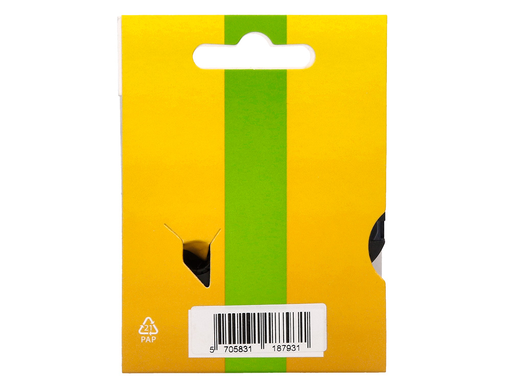 FITA Q-CONNECT 1000 PRETA-BRANCA 12MM X 7MT D1