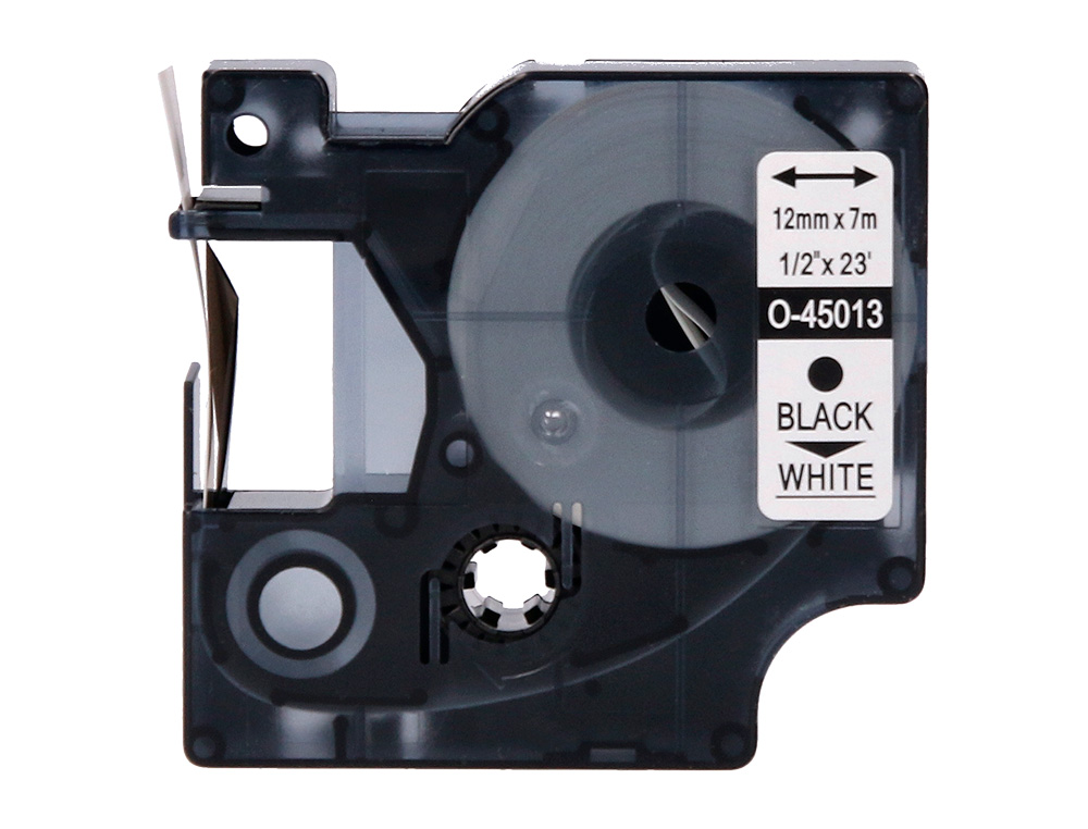 FITA Q-CONNECT 1000 PRETA-BRANCA 12MM X 7MT D1