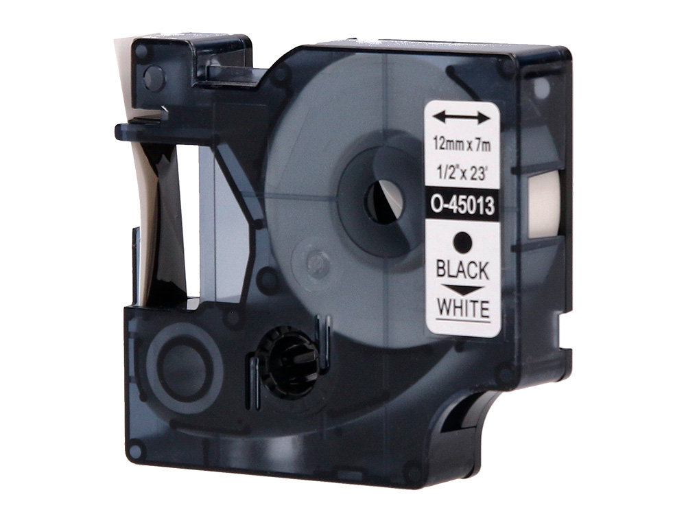 FITA Q-CONNECT 1000 PRETA-BRANCA 12MM X 7MT D1