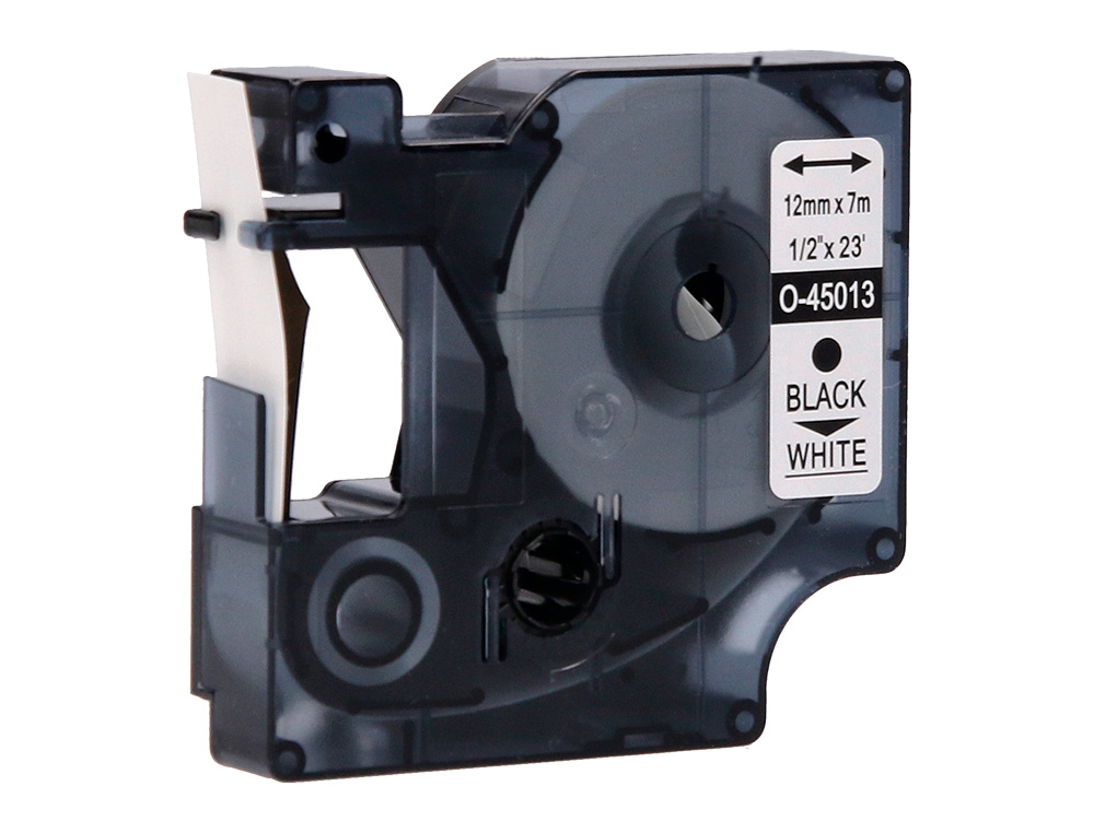 FITA Q-CONNECT 1000 PRETA-BRANCA 12MM X 7MT D1