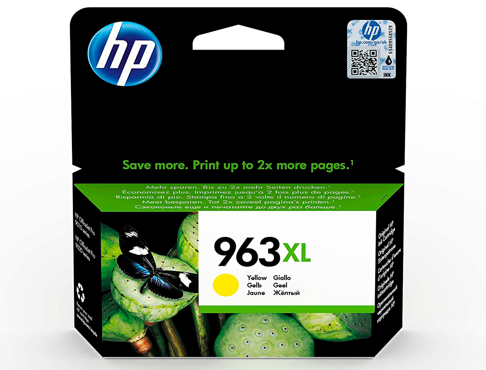 TINTEIRO HP 963 XL OFFICEJET PRO 9010 / 9020 / 9022 / 9023 / 9025 AMARELO 1600 PAGINAS