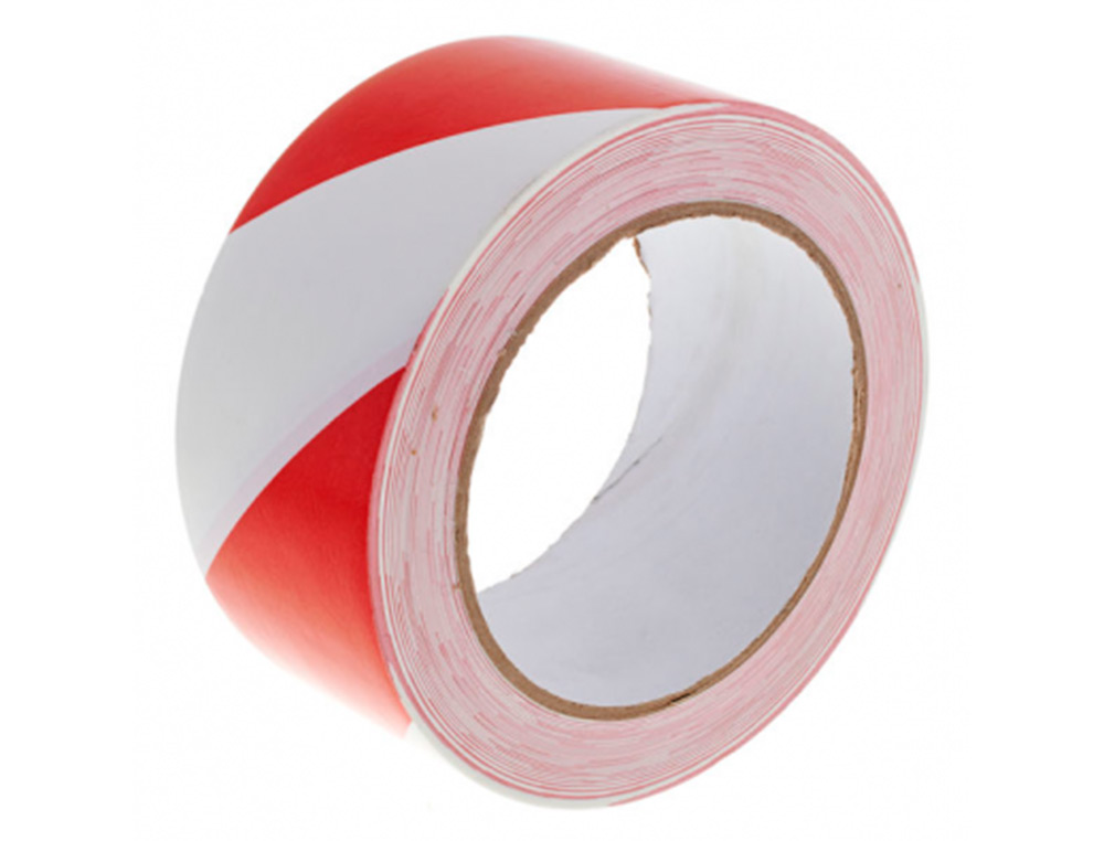 FITA DE SINALIZACAO Q-CONNECT NAO ADESIVA VERMELHA E BRANCA 75 MM X 300 M