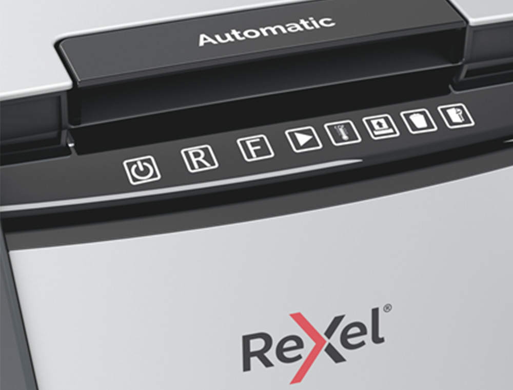DESTRUIDORA DE DOCUMENTOS REXEL OPTIMUM AUTOFEDD+ 150X EU CAPACIDADEE DE CORTE 150 FOLHAS DESTROI AGRAFES E CLIPS 44 LIT