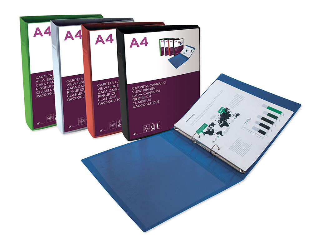 PASTA CANGURU LIDERPAPEL POLIPROPILENO DIN A4 2 ANEIS 25 MM MISTOS VERDE TRANSLUCIDO