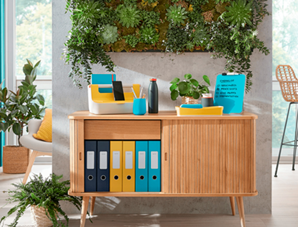 TABULEIRO DE SECRETARIA EM PLASTICO LEITZ COSY CONJUNTO DE 2 UNIDADES AZUL