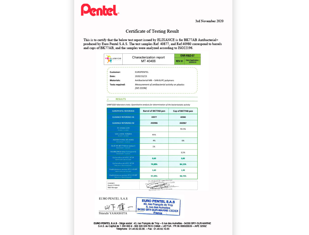 ESFEROGRAFICA PENTEL BK77 ANTIBACTERIAL PRETO