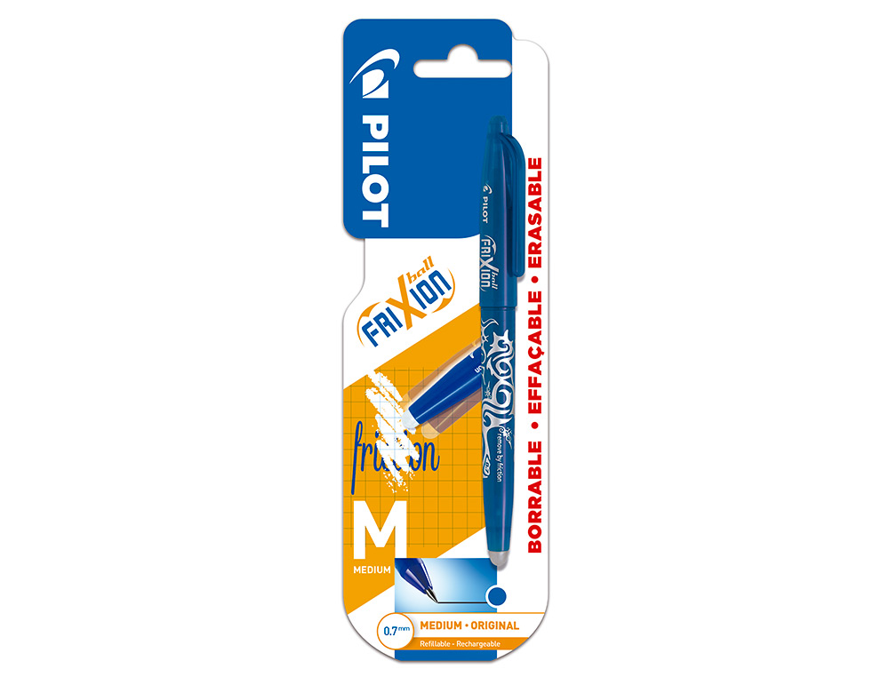 ESFEROGRAFICA PILOT FRIXION BALL APAGAVEL 0,7 MM PONTA MEDIA AZUL EM BLISTER