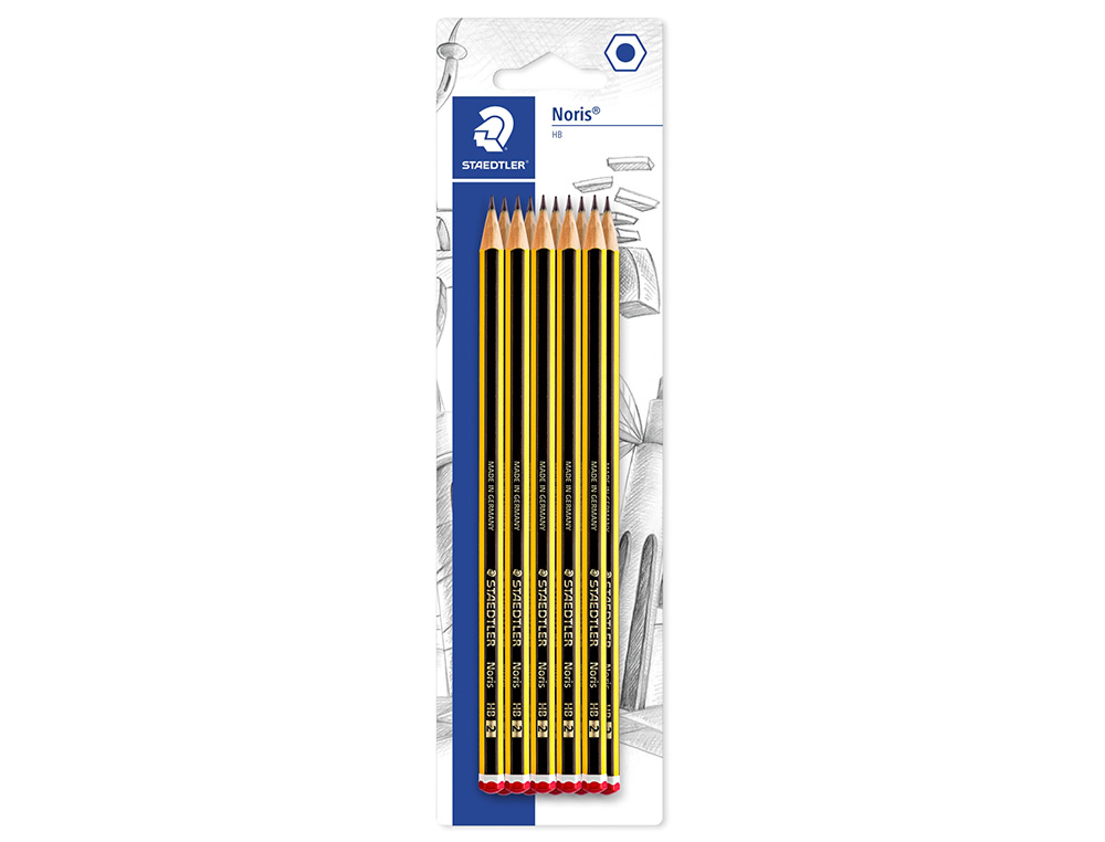 LAPIS DE GRAFITE STAEDTLER NORIS N2 HB BLISTER DE 10 UNIDADES