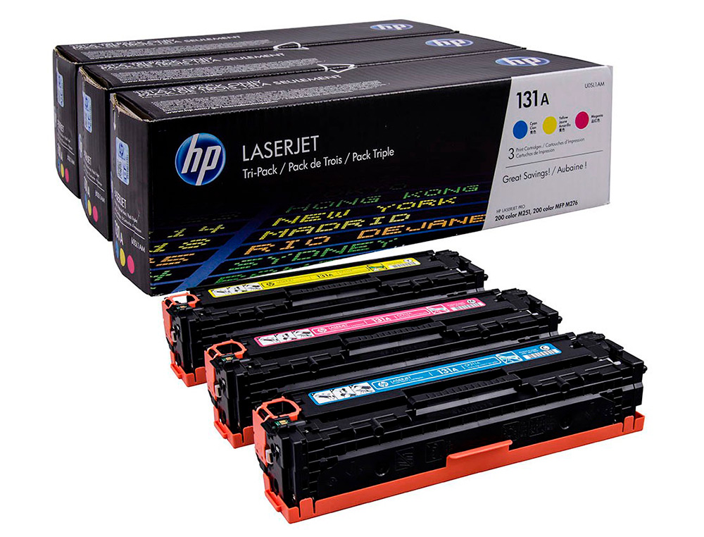 TONER HP N 131A PACK 3 TONER CIAN/MAGENTA/AMARELO