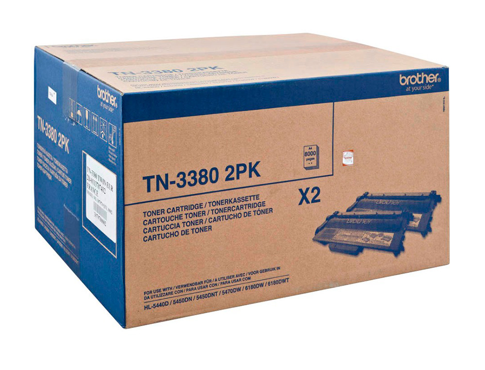 TONER BROTHER HL5440D / 5450DN / 5470DW 16000 PAG 2 PACK PRETO