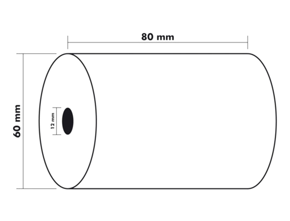 ROLO CALCULADORA EXACOMPTA TERMICO 80 MM X 60 MM 48 G/M2