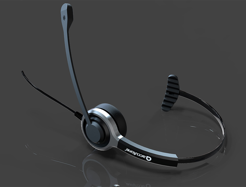 AURICULAR ACCUTONE UM610MKII-UC ALTA GAMA MONAURAL USB CONTROLADOR/CANCELAMENTO 90% ALMOFADA POLIPELE CABO 1,5 MT