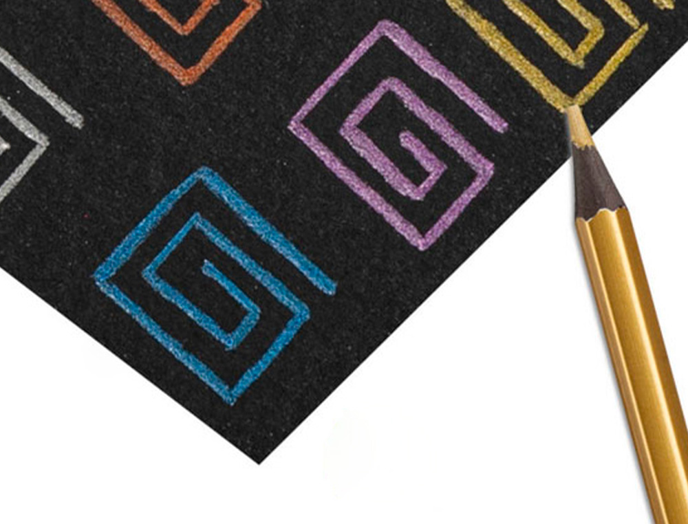 LAPIS DE COR CARIOCA METALLIC HEXAGONAL MINA 3,3 MM CAIXA DE 12 CORES SORTIDAS