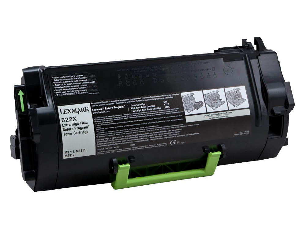 TONER LEXMARK LASER 52D2X0E MS811 SERIES / MS812 SERIES PRETO 45000 PAGINAS