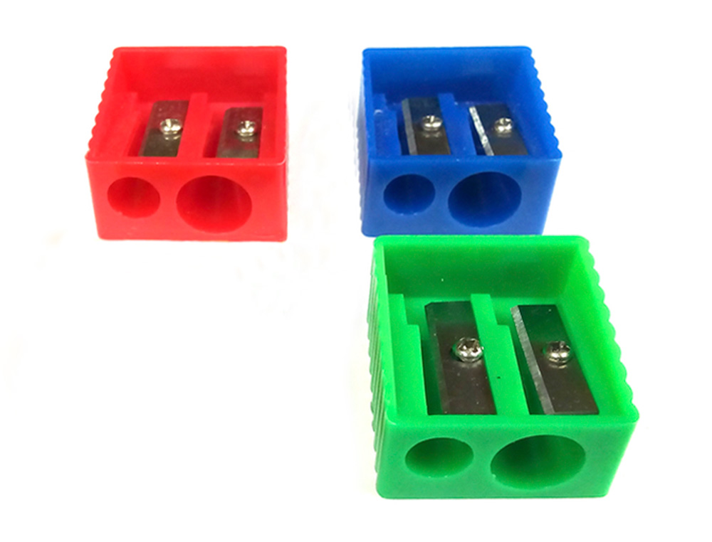 APARA LAPIS LIDERPAPEL PLASTICO 2 USOS CORES SORTIDAS