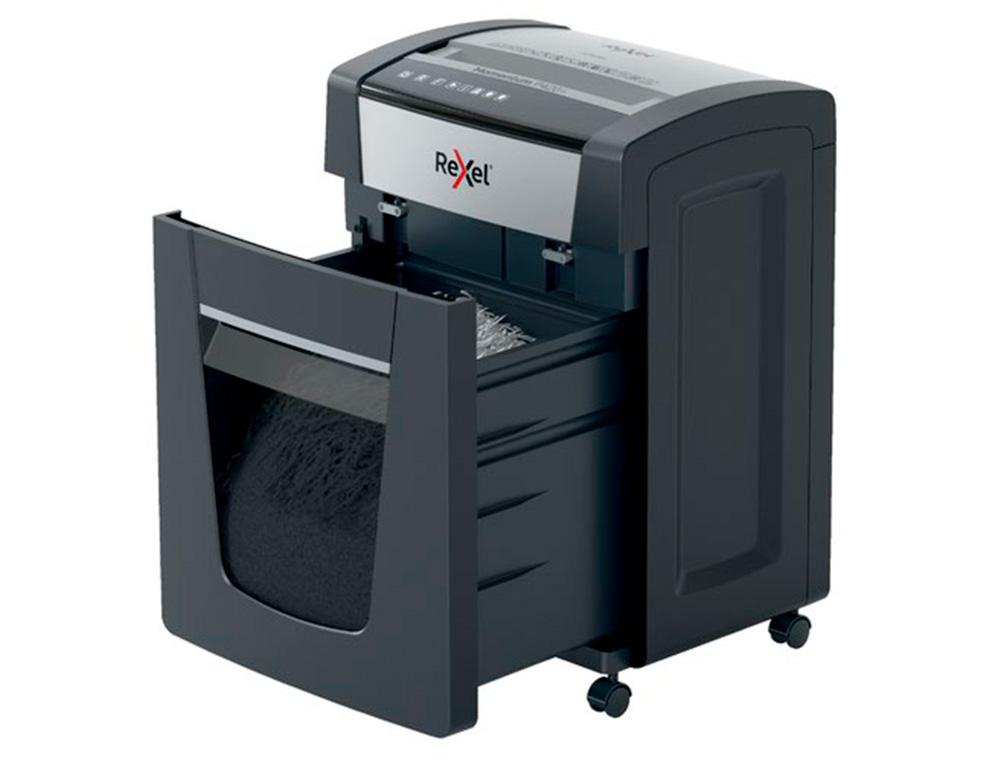 DESTRUIDORA DE DOCUMENTOS REXEL MOMENTUM EXTRA P420+ CAPACIDADE CORTE 20 F P4 DESTROI AGRAFES CLIPS CD E CARTOES 30 L