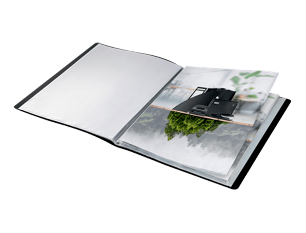 CAPA CATALOGO LEITZ RECYCLE DIN A4 20 BOLSAS POLIPROPILENO PRETO
