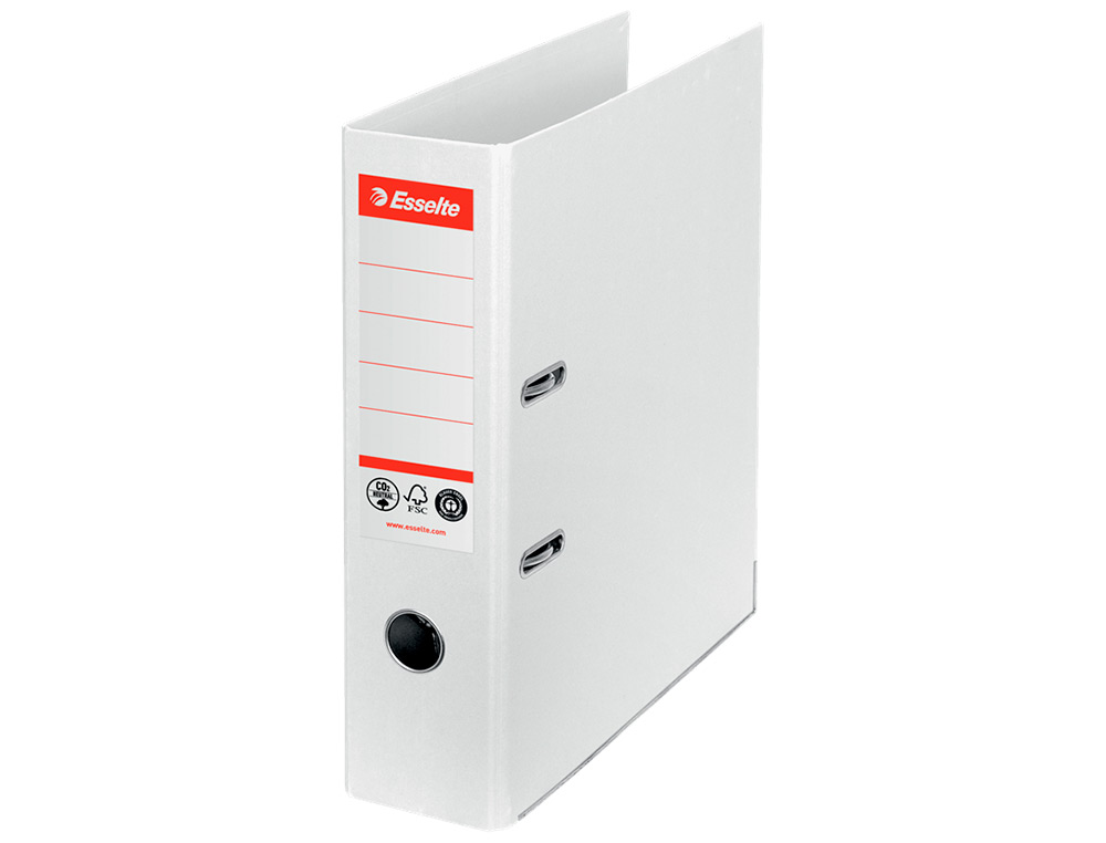 PASTA DE ARQUIVO DE ALAVANCA ESSELTE N1 CO2 NEUTRAL DIN A4 CARTAO FORRADO LOMBADA 75 MM BRANCO