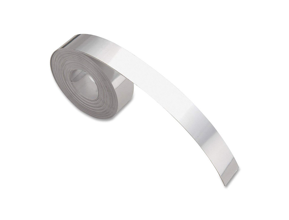 FITA DYMO ALUMINIO COM ADESIVO 12MM X 3,65MT PARA ETIQUETADORA INDUSTRIAL M1011 CAIXA DE 100 UNIDADES