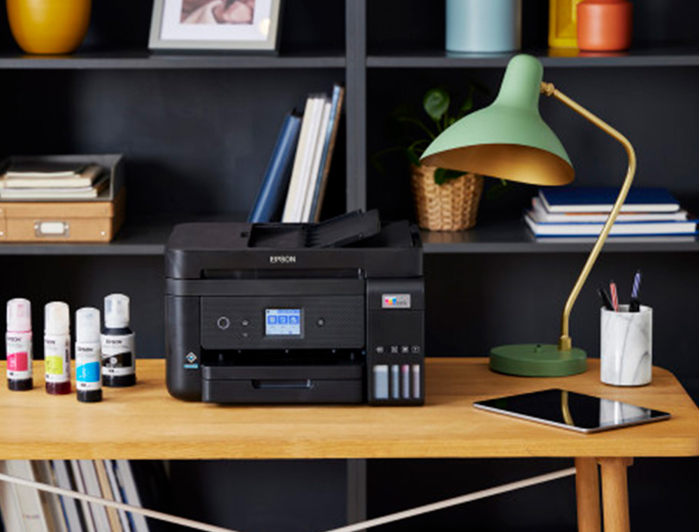 MULTIFUNCOES EPSON ECOTANK ET-4850 TINTA 15 PPM BANDEJA 250 FOLHAS SCANNER COPIADORA IMPRESSORA