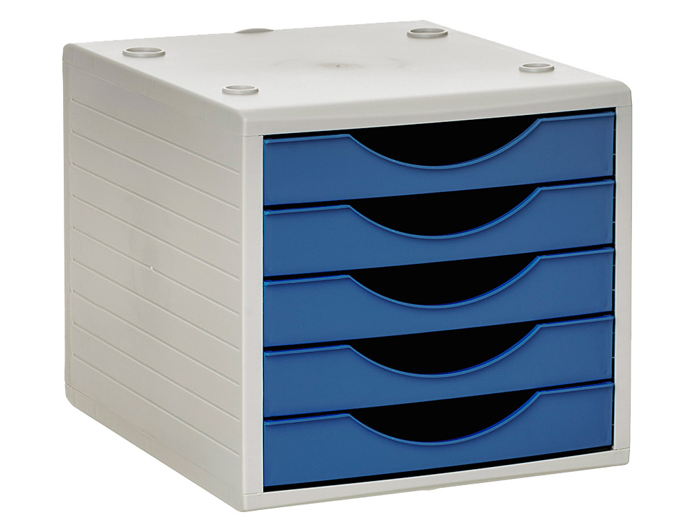 BLOCO CLASSIFICADOR DE GAVETAS ARCHIVO 2000 5 GAVETAS COR AZUL OPACO 270X340X260 MM