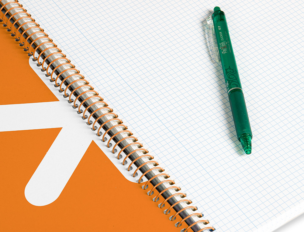 CADERNO ESPIRAL LIDERPAPEL DIN A4 ANTARTIK CAPA DURA 80 F 100 GR QUADRICULA 5MM COM MARGEM COR MOSTARDA