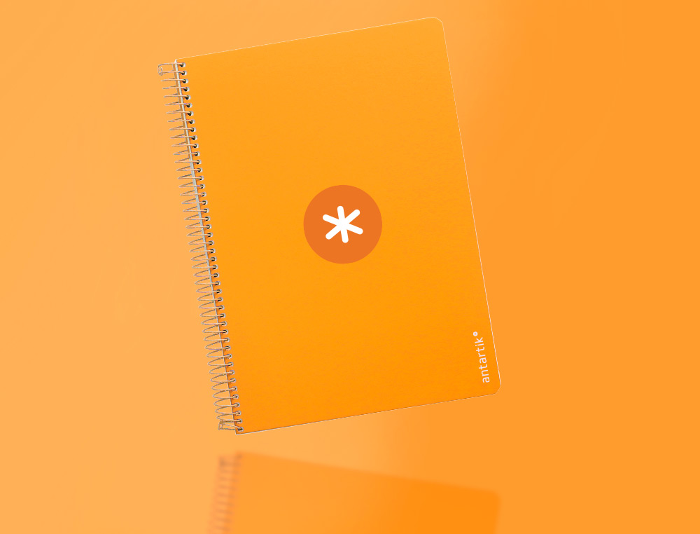 CADERNO ESPIRAL LIDERPAPEL DIN A4 ANTARTIK CAPA DURA 80 F 100 GR QUADRICULA 5MM COM MARGEM COR MOSTARDA