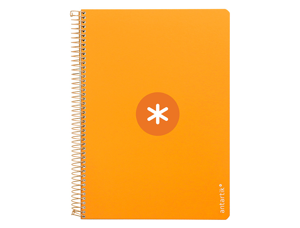 CADERNO ESPIRAL LIDERPAPEL DIN A4 ANTARTIK CAPA DURA 80 F 100 GR QUADRICULA 5MM COM MARGEM COR MOSTARDA