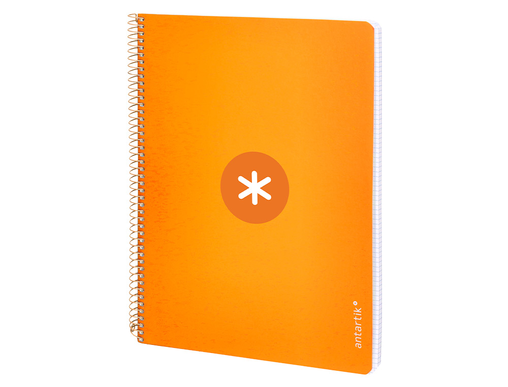 CADERNO ESPIRAL LIDERPAPEL DIN A4 ANTARTIK CAPA DURA 80 F 100 GR QUADRICULA 5MM COM MARGEM COR MOSTARDA