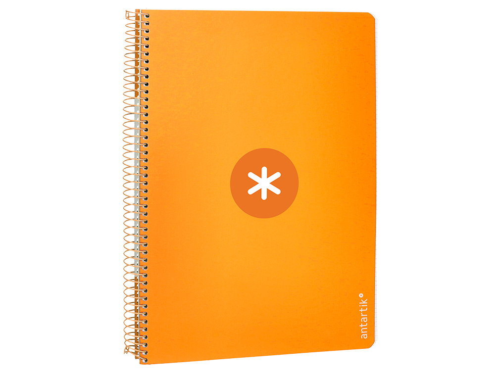 CADERNO ESPIRAL LIDERPAPEL DIN A4 ANTARTIK CAPA DURA 80 F 100 GR QUADRICULA 5MM COM MARGEM COR MOSTARDA