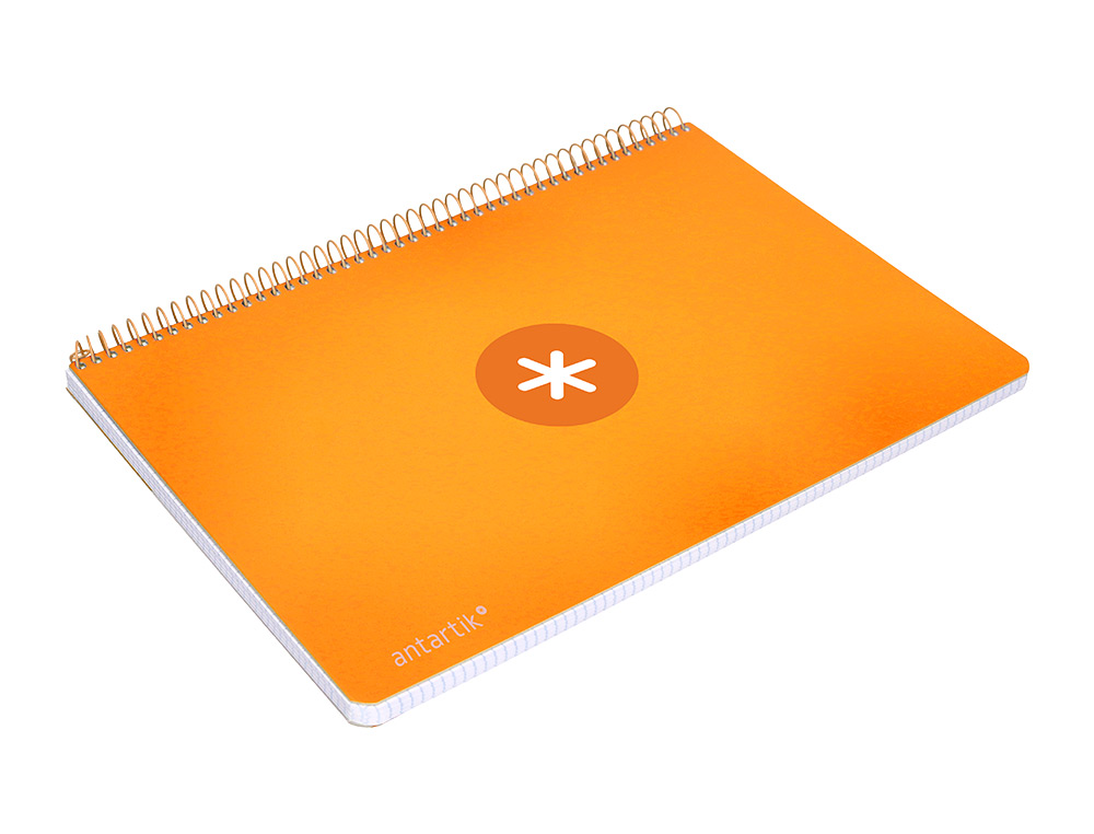 CADERNO ESPIRAL LIDERPAPEL DIN A4 ANTARTIK CAPA DURA 80 F 100 GR QUADRICULA 5MM COM MARGEM COR MOSTARDA