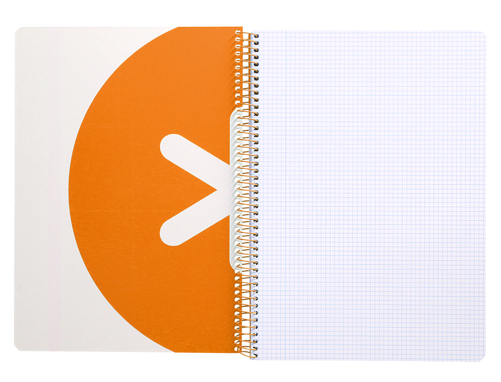 CADERNO ESPIRAL LIDERPAPEL DIN A4 ANTARTIK CAPA DURA 80 F 100 GR QUADRICULA 5MM COM MARGEM COR MOSTARDA