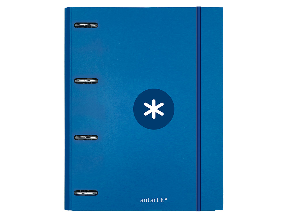 PASTA ANTARTIK COM RECARGA DIN A4 QUADRICULA 5MM FORRADA 4 ANEIS 25MM COR AZUL ESCURO